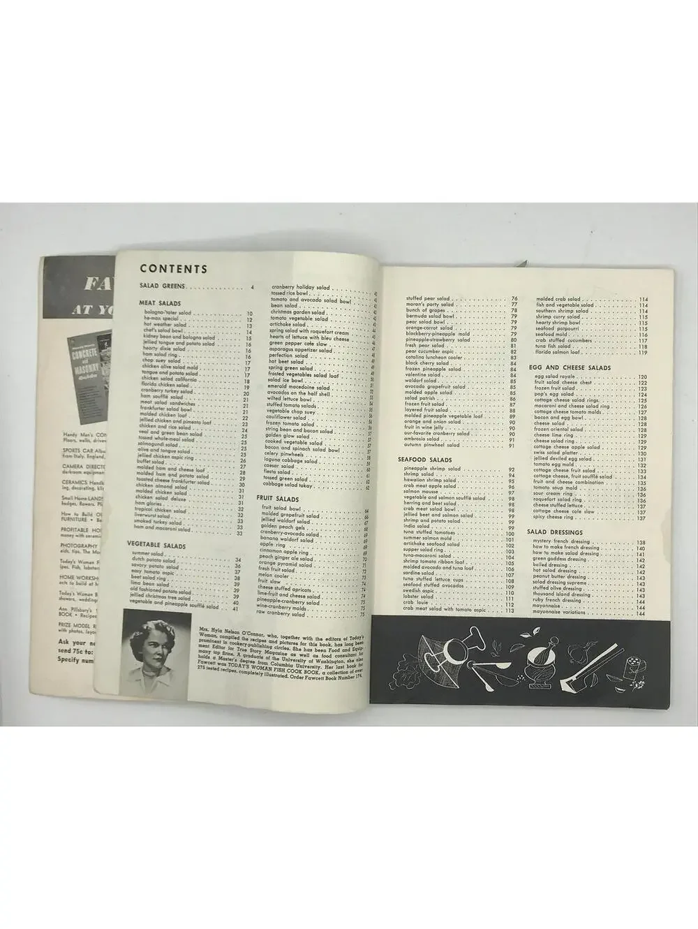 1950s Salad Cookbook: Today's Woman Magazine, Retro Kitchen Graphics